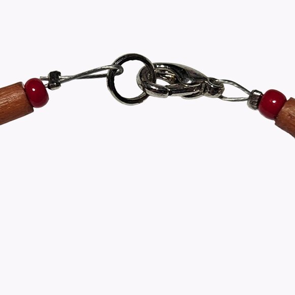 Retro Orange Gemstone Beaded Choker Necklace Boho Statement Fashion Jewelry - Picture 4 of 5